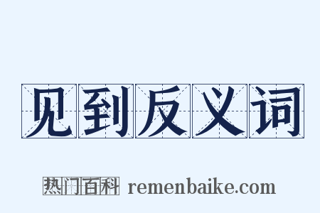 见到反义词是什么意思的图片